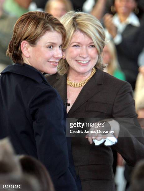 Martha Stewart and daughter Alexis during Martha Stewart Returns to Work - Press Conference at Omnimedia Headquarters in New York City, New York,...