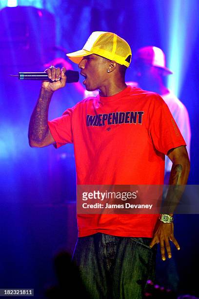 Pharrell during MTV2's 2$Bill Concert Series Presents Fabolous & Clipse with special guest N.E.R.D's Pharrell at WWE World in New York City, New...