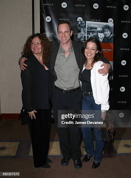 Aida Turturro, Christopher Meloni and guest during A Work in Progress: An Evening with Alexander Payne - After-Party at W Hotel - Union Square in New...