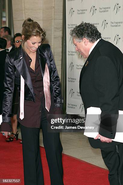 Niki Taylor and Harvey Fierstein during Harvey Fierstein Hosts The Fragrance Foundation's 31st Annual FIFI Awards at Avery Fisher Hall in New York...