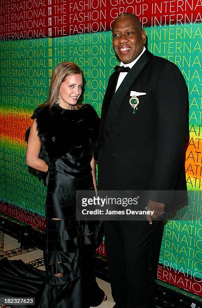 Andre Leon Talley & guest during Fashion Group International Presents The 19th Annual Night Of The Stars Honoring The Provocateurs: Those Who Dare -...