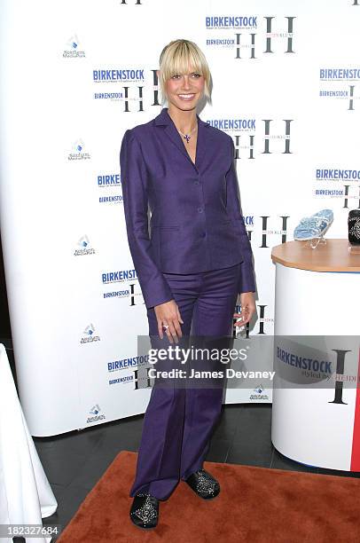 Heidi Klum during Heidi Klum Launches Self-Designed Collection for Famed Shoe Company Birkenstock at Bryant Park Hotel Cellar Bar in New York City,...