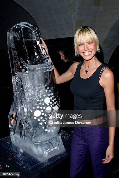 Heidi Klum during Heidi Klum Launches Self-Designed Collection for Famed Shoe Company Birkenstock at Bryant Park Hotel Cellar Bar in New York City,...