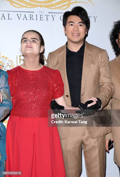 Lucy and Lang Lang attends The Royal Variety Performance 2023 at Royal Albert Hall on November 30, 2023 in London, England.