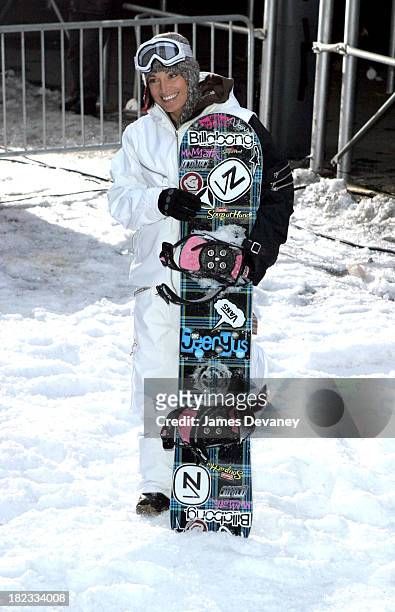 Tara Dakides during Tara Dakides' Snowboard Accident at the Late Show with David Letterman at Ed Sullivan Theatre in New York City, New York, United...