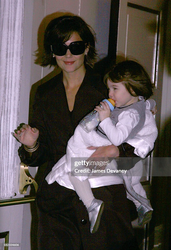 Katie Holmes, Tom Cruise and Suri Cruise Sighting in New York City - October 20, 2007