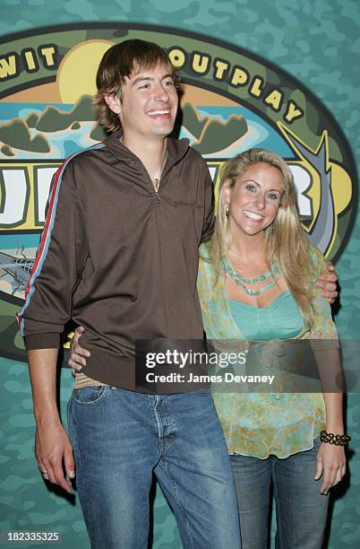 Ian Rosenberger and Katie Gallagher during Survivor: Palau Finale and Reunion Show - Departures at Ed Sullivan Theatre in New York City, New York,...