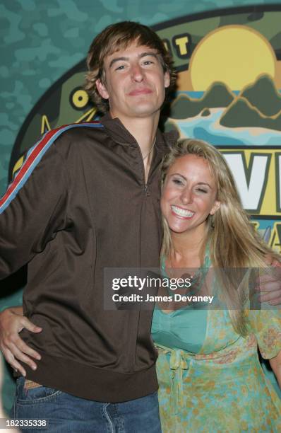 Ian Rosenberger and Katie Gallagher during Survivor: Palau Finale and Reunion Show - Departures at Ed Sullivan Theatre in New York City, New York,...