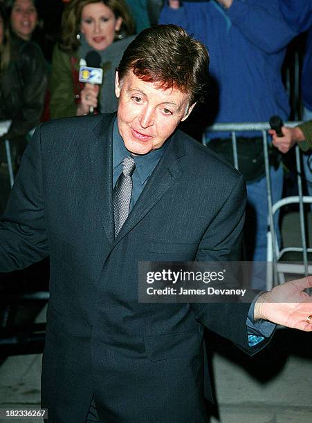 Paul McCartney during Gallery Opening of Paul McCartney: Paintings at Matthew Marks Gallery in New York, NY, United States.