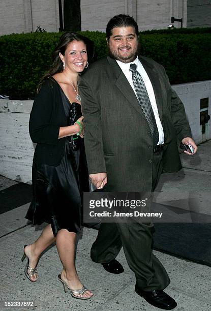 Jorge Garcia and Malia Hansen during ABC 2006-2007 Upfronts - Departures at Lincoln Center in New York City, New York, United States.