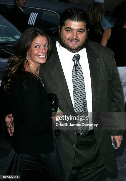 Jorge Garcia and Malia Hansen during ABC 2006-2007 Upfronts - Departures at Lincoln Center in New York City, New York, United States.