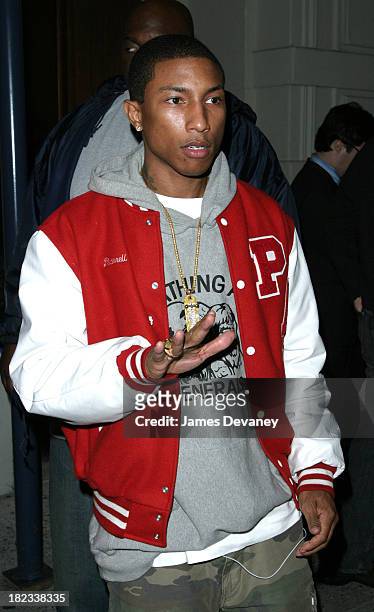 Pharrell Williams of N.E.R.D. During Pharrell Williams of N.E.R.D. Sighting in New York Ctiy at Streets of Manhattan in New York City, New York,...