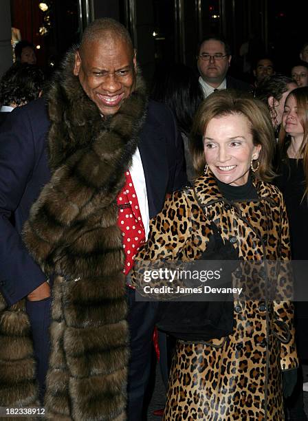 Lee Radziwell and Andre Leon Talley during Dolce & Gabbana Ultimate Hollywood Party in New York City - Outside at Bergdorf Goodman in New York City,...