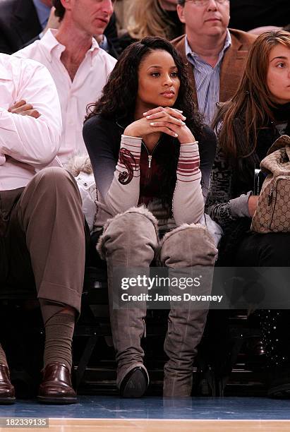 Ciara during Celebrity Sighting at Houston Rockets vs. New York Knicks Game - November 20, 2006 at Madison Square Garden in New York City, New York,...