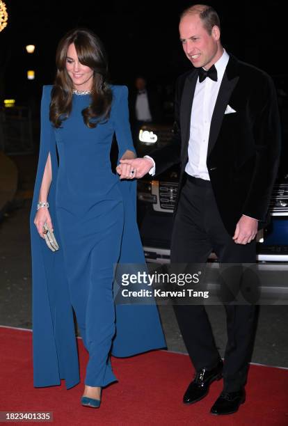 Prince William, Prince of Wales and Catherine, Princess of Wales attend The Royal Variety Performance 2023 at Royal Albert Hall on November 30, 2023...