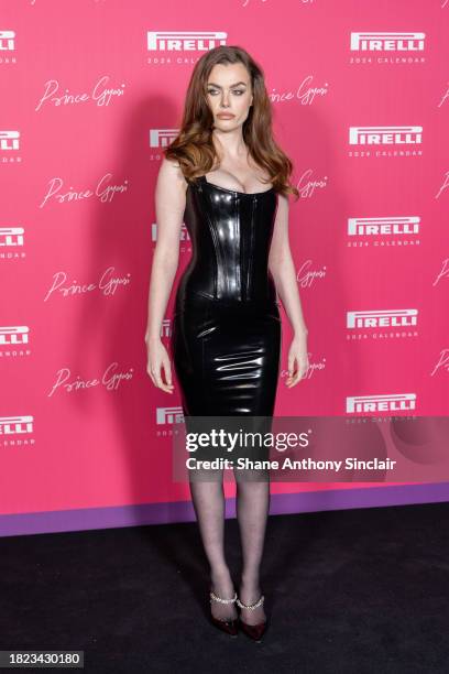 Charli Howard arrives at the unveiling of the 2024 Pirelli Calendar by Prince Gyasi at Magazine London on November 30, 2023 in London, England.