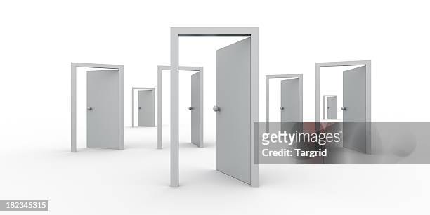 open doors - find your way - white doorway stock pictures, royalty-free photos & images