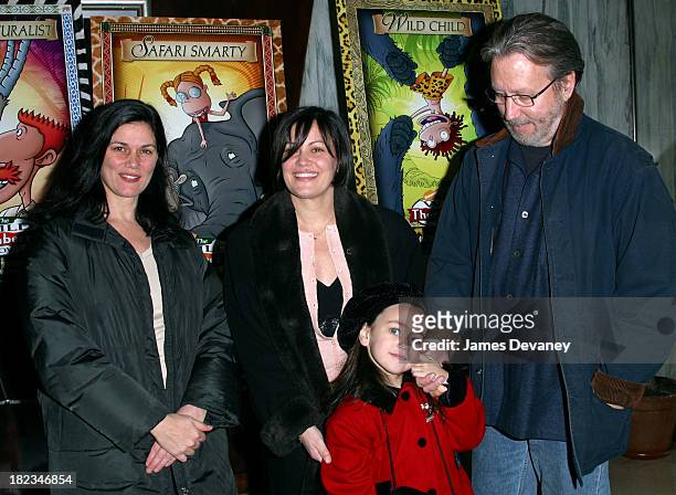 Linda Fiorentino and family during The Wild Thornberrys Movie Premiere at The Clearview Beekman Theater in New York City, New York, United States.