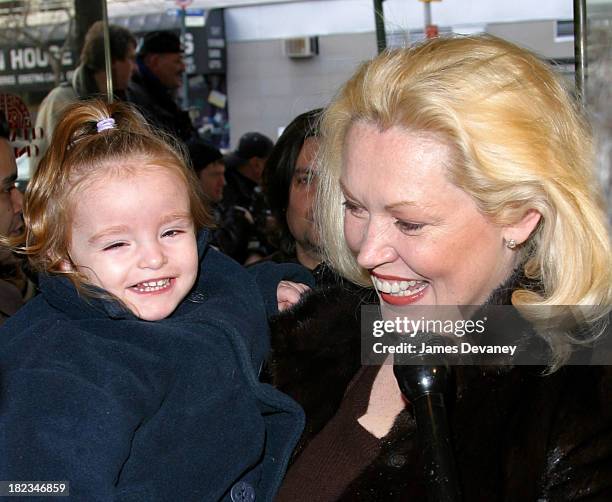 Cathy Moriarty-Gentile and daughter during The Wild Thornberrys Movie Premiere at The Clearview Beekman Theater in New York City, New York, United...