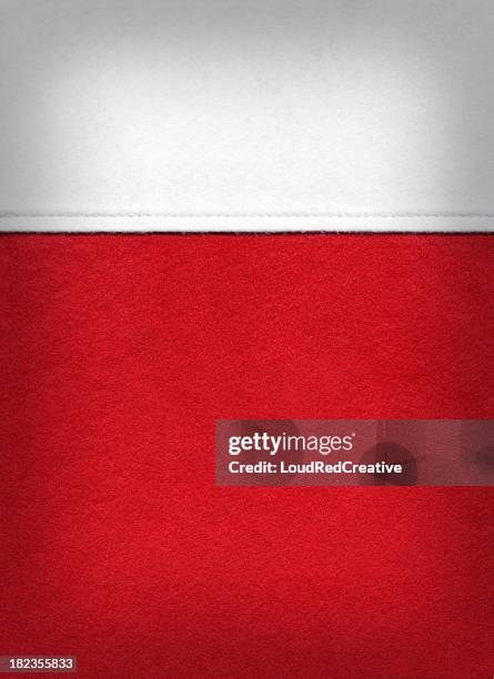 christmas background with close-up of red and white stocking - red stockings stock pictures, royalty-free photos & images