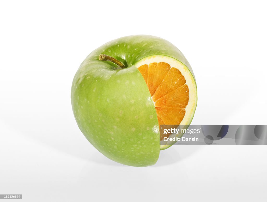 Grüner Apfel-Orange