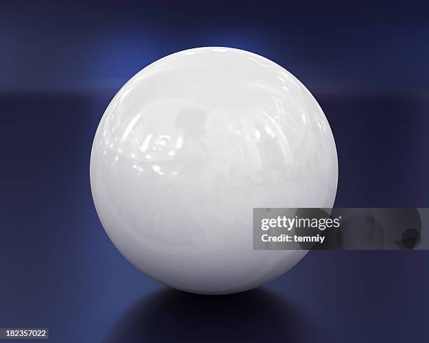 white ball on blue - pool ball stock pictures, royalty-free photos & images