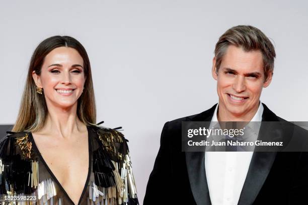 Carlos Baute and Astrid Klisans attend the "GQ Men Of The Year" Awards 2023 at Casa de Campo on November 30, 2023 in Madrid, Spain.