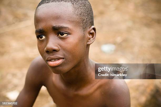 african boy - bony stock pictures, royalty-free photos & images
