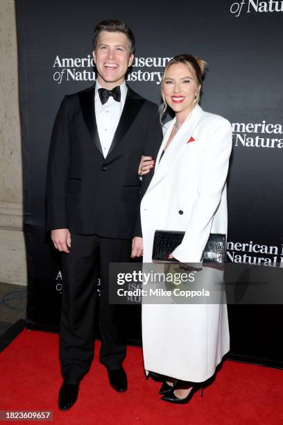 Colin Jost and Scarlett Johansson attend the American Museum of Natural History's 2023 Museum Gala at the American Museum of Natural History on...