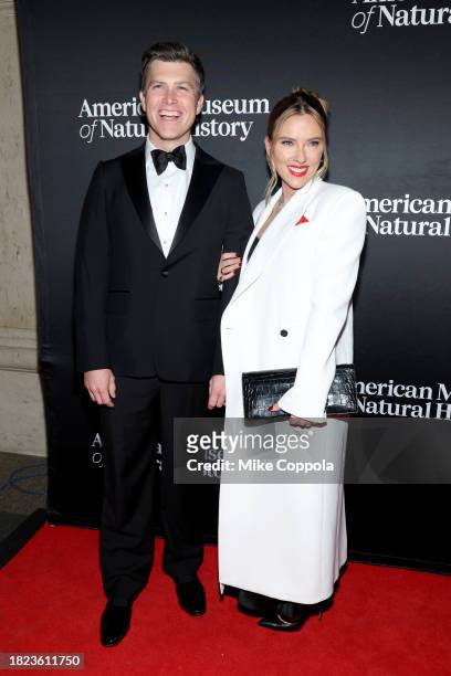Colin Jost and Scarlett Johansson attend the American Museum of Natural History's 2023 Museum Gala at the American Museum of Natural History on...
