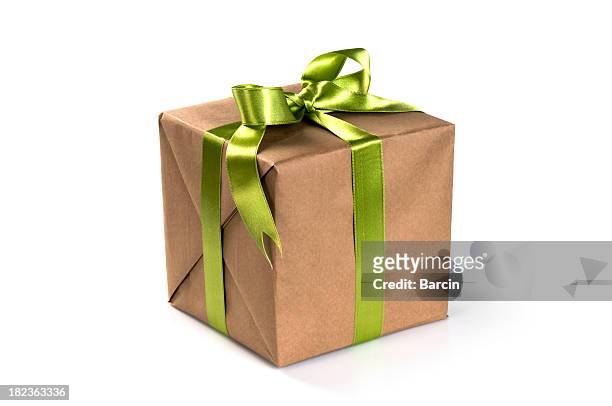 gift box - bow on white stock pictures, royalty-free photos & images