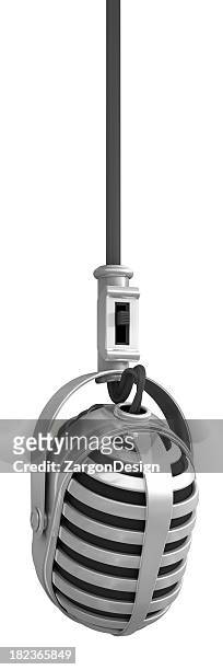 vintage microphone - hanging stock pictures, royalty-free photos & images
