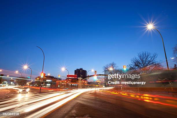 confusion corner winnipeg - winnipeg stock pictures, royalty-free photos & images