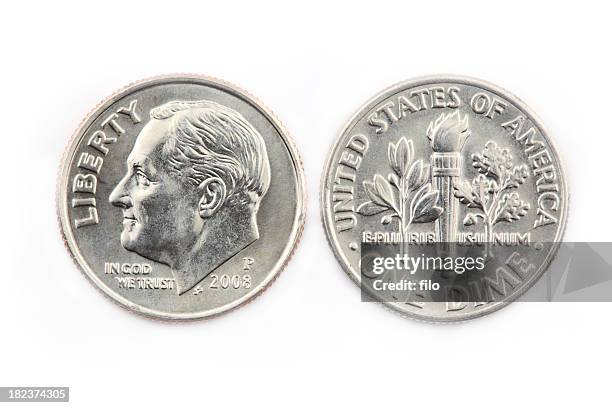 estados unidos de diez centavos - moneda de veinticinco céntimos fotografías e imágenes de stock