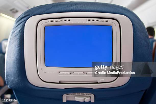 modern airplane seat - airplane seats stock pictures, royalty-free photos & images