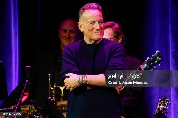 Bruce Springsteen attends the "Love For The Holidays" concert at Town Hall on November 30, 2023 in New York City.