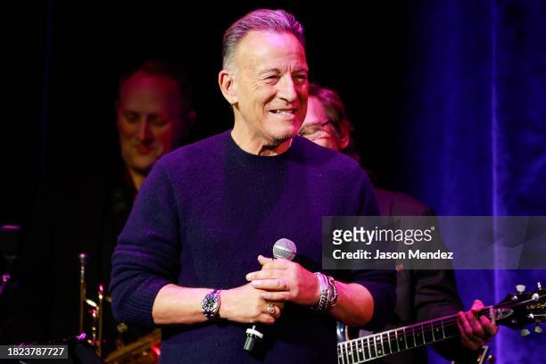 Bruce Springsteen attends the "Love For The Holidays" concert at Town Hall on November 30, 2023 in New York City.