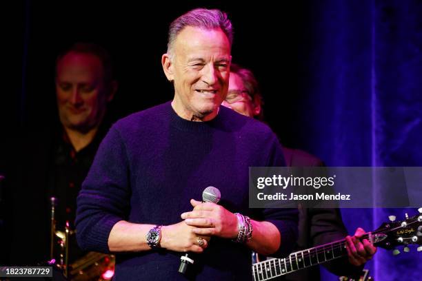 Bruce Springsteen attends the "Love For The Holidays" concert at Town Hall on November 30, 2023 in New York City.