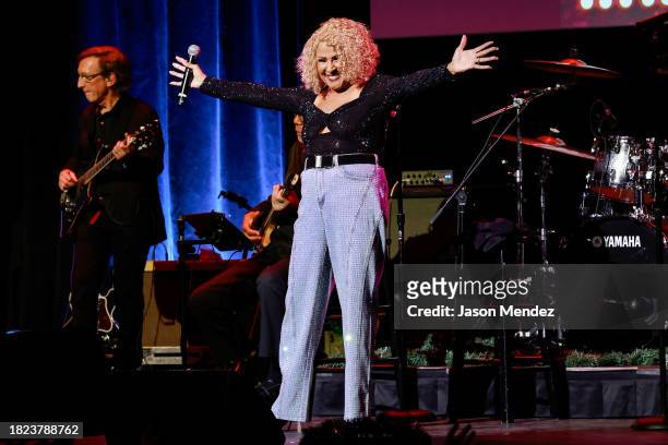 Darlene Love performs during the "Love For The Holidays" concert at Town Hall on November 30, 2023 in New York City.