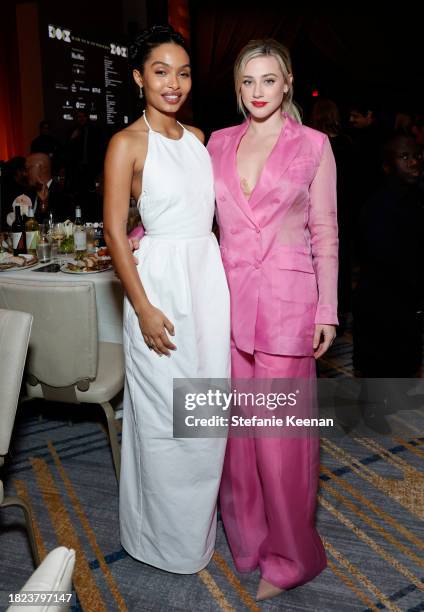 Yara Shahidi and Lili Reinhart attend the WIF Honors Celebrating 50 Years Presented by Max Mara with sponsor ShivHans Pictures, Amazon Studios,...