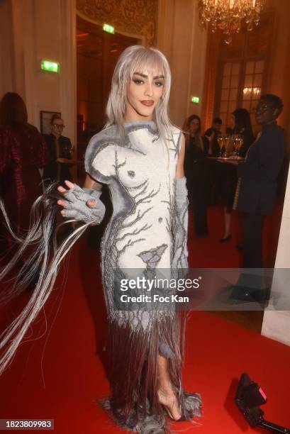 Bilal Hassani attends the GQ Men of the Year Awards 2023 Photocall at Shangri La on November 30, 2023 in Paris, France.