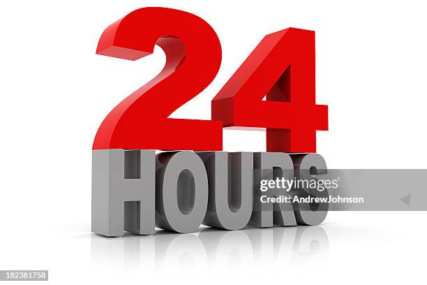 24 hours sign - 24 hour stock pictures, royalty-free photos & images