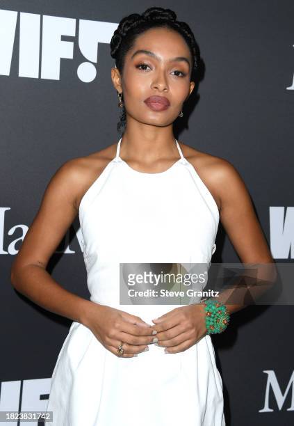 Yara Shahidi arrives at the Women In Film Presents 2023 WIF Honors at The Ray Dolby Ballroom on November 30, 2023 in Hollywood, California.