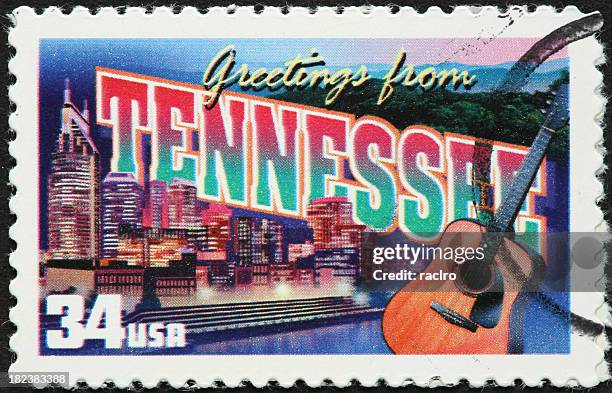 nashville tennessee guitar and river - tennessee music stock pictures, royalty-free photos & images