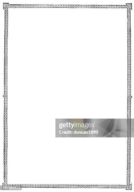 retro border engraving - celtic style stock illustrations