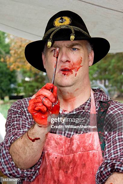 american civil war, surgeon removing bullet - reconstruction civil war stock pictures, royalty-free photos & images