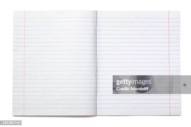 writing notebook with lined paper (xxxl) - textbook bildbanksfoton och bilder