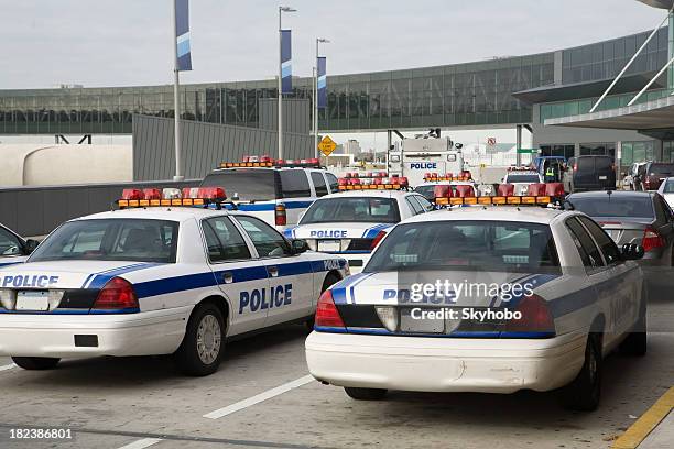 aeropuerto de policía - queens new york city fotografías e imágenes de stock