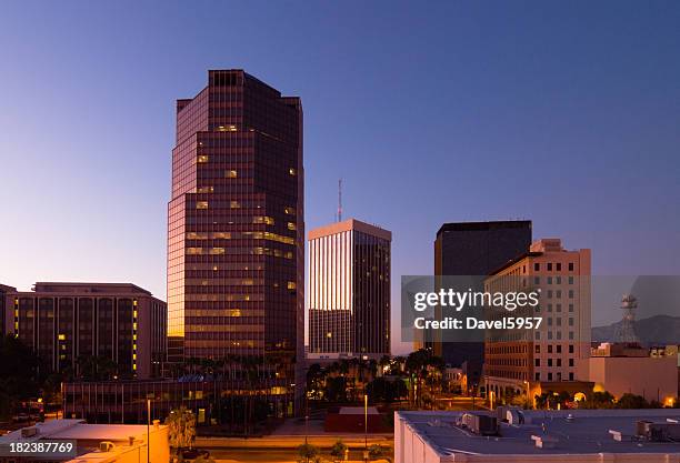 tucson at sunset - tucson stock pictures, royalty-free photos & images