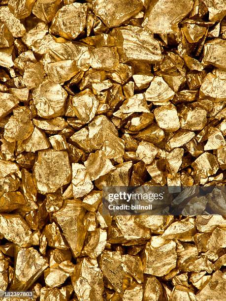 gold nuggets - metal ore stock pictures, royalty-free photos & images